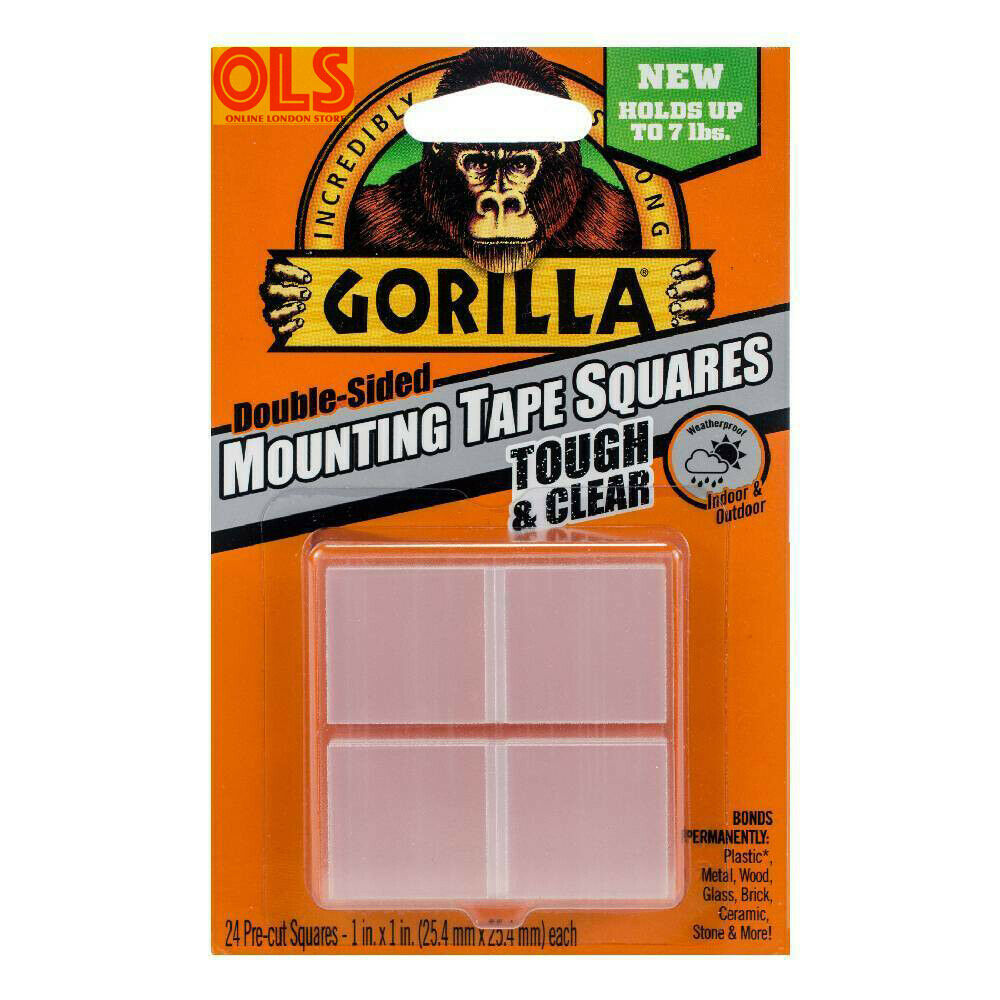 Gorilla Mounting Tabs Squares Double Sided Tape Sticky Pads Adhesive