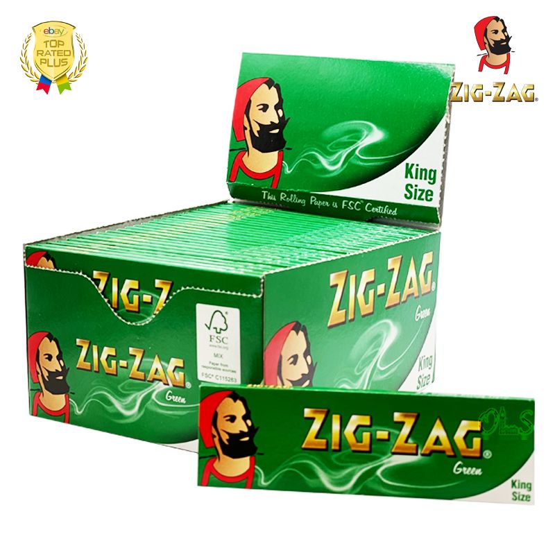 Zig Zag Green King Size Slim Rolling Papers » Online London Store