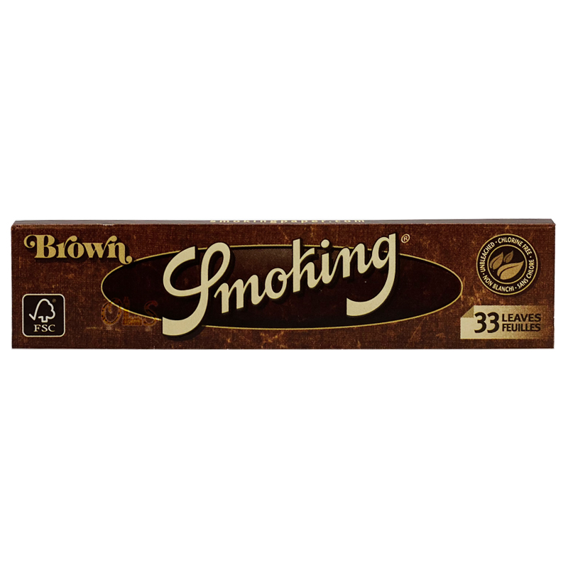 Smoking Brown King Size Unbleached Natural Rolling Papers » Online