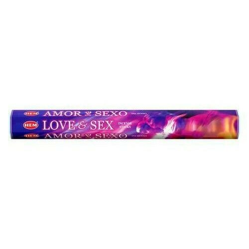 HEM Love and Sex Incense Sticks Agarbatti 6 Packs x 20 Sticks = 120